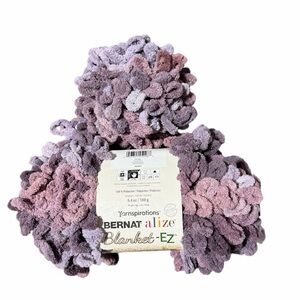 Bernat Alize Blanket-EZ Yarn in Purple and Pink